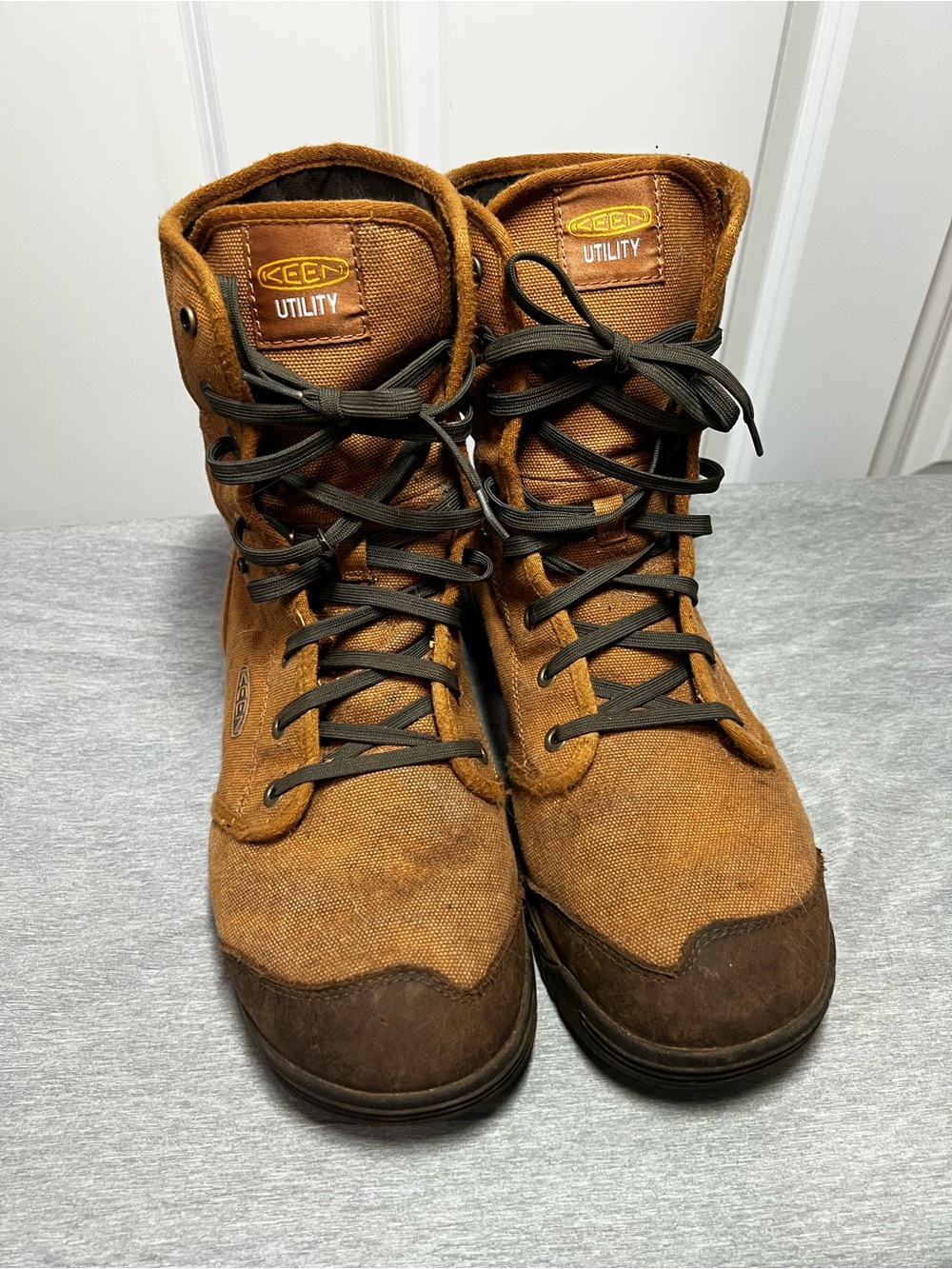 KEEN Utility Brown Heavy Duty Canvas Work Boots Men’s 47 / 13 EE
